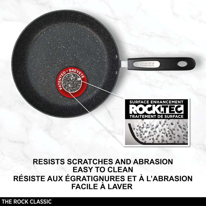 Starfrit The Rock 24 cm (9.5") Non-Stick Fry Pan - Durable Forged Aluminum - Oven Safe - PFOA Free - Easy to Clean - Black - Image 5